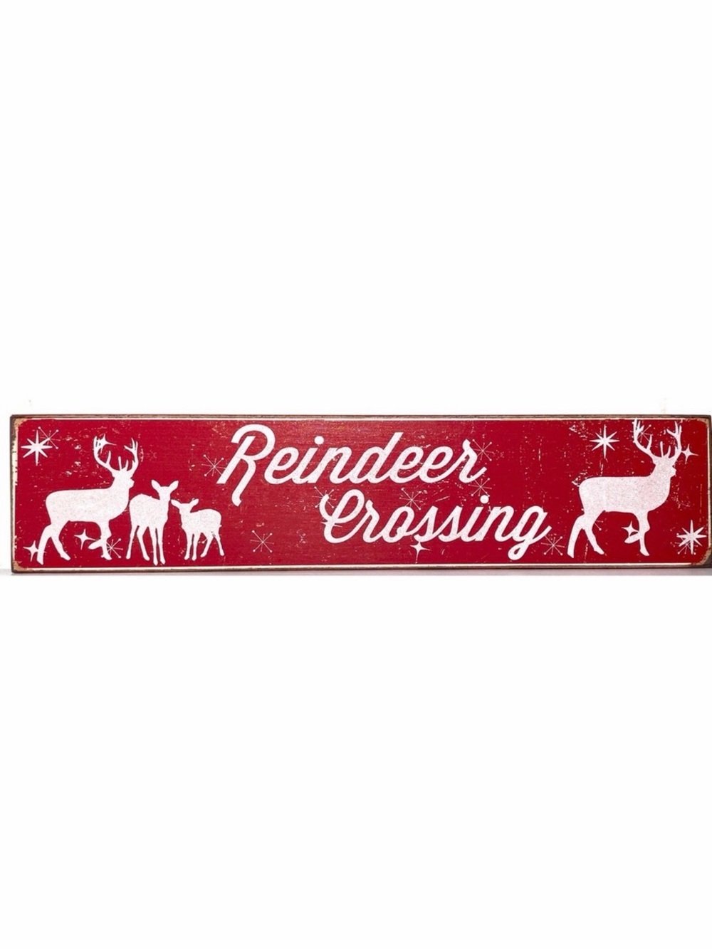 🎄 Sixtrees Wood Sign 18” Reindeer Crossing